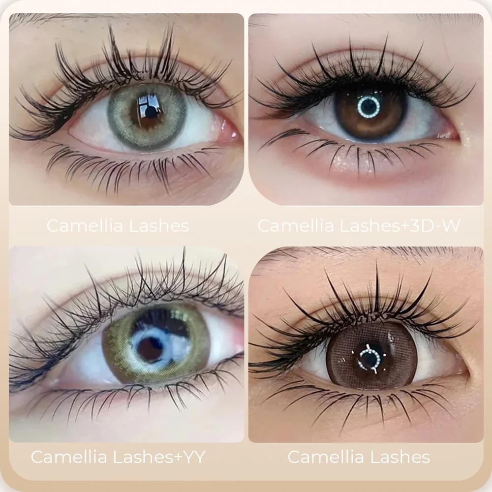 Индивидуальные ресницы Camellia Bloom с клеем